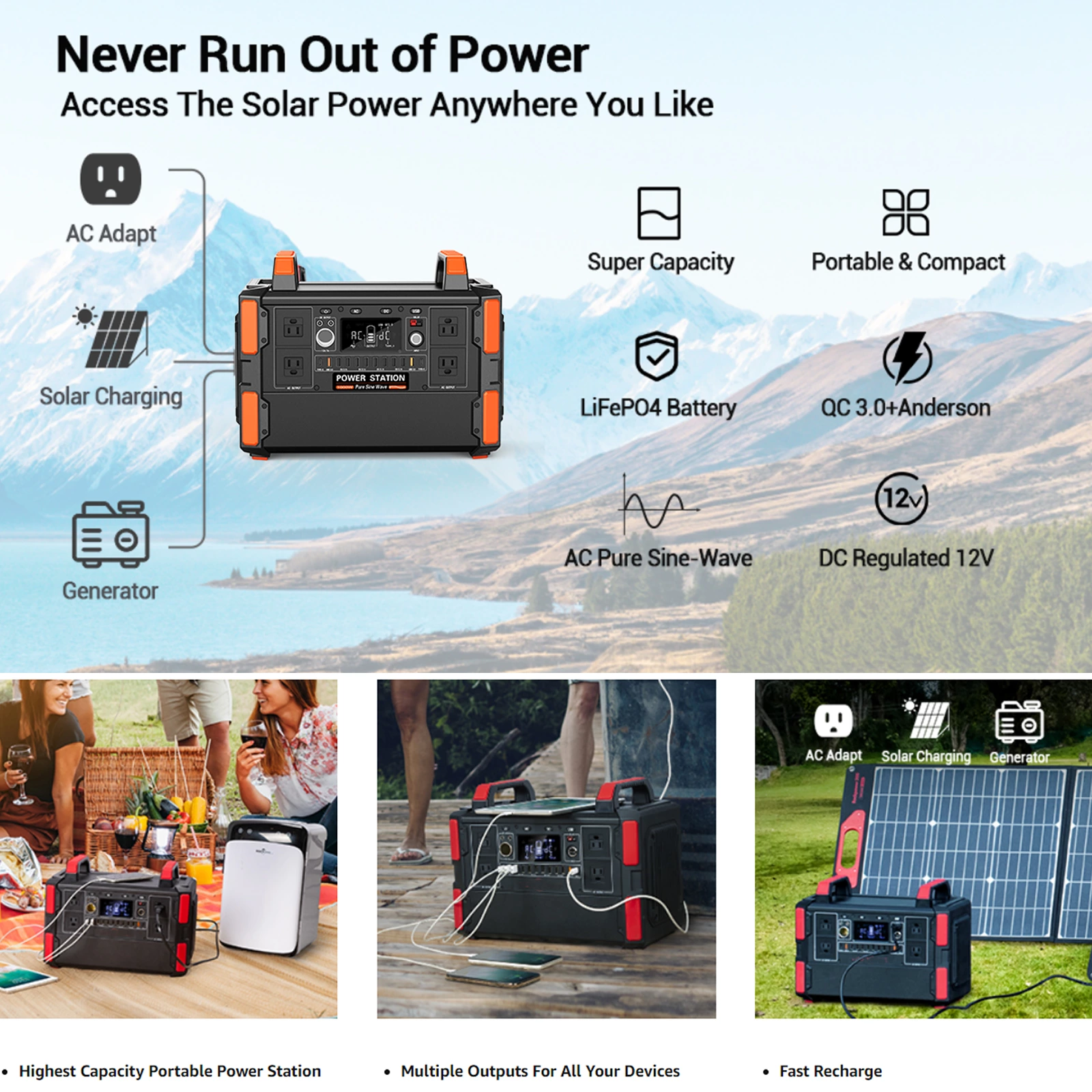 Portable Power Station PS-1048Wh