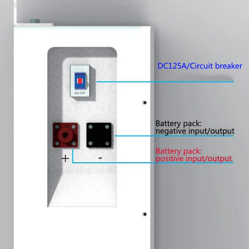 Wall-mounted Solar Energy Storage Battery 5kwh 51.2v LifePo4 Battery for Solar Energy System