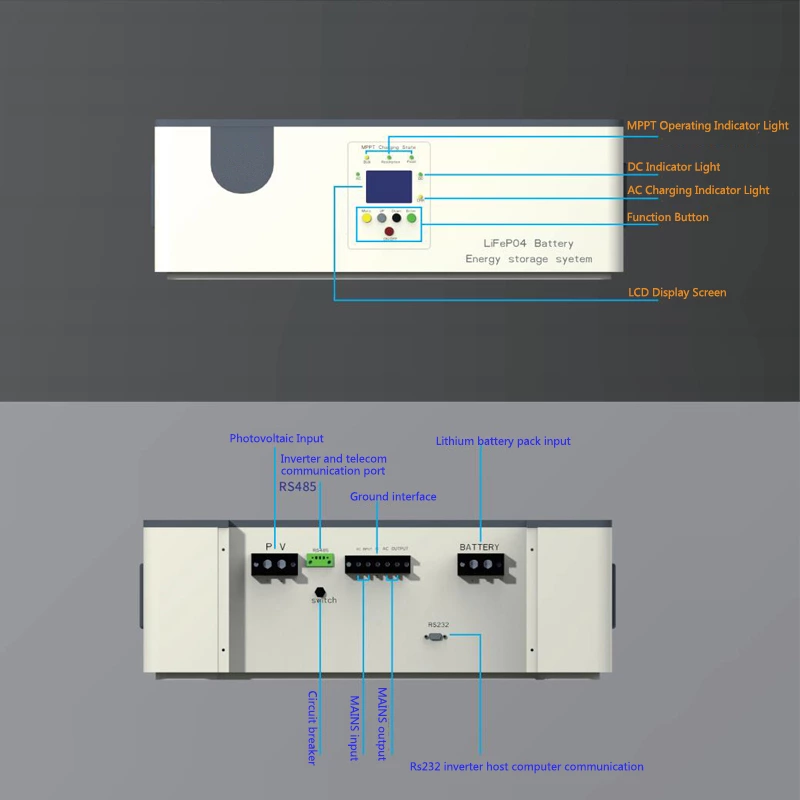 Stackable Battery High Voltage 51.2V Lifepo4 Battery 100ah Battery Cells for Home Energy Storage System