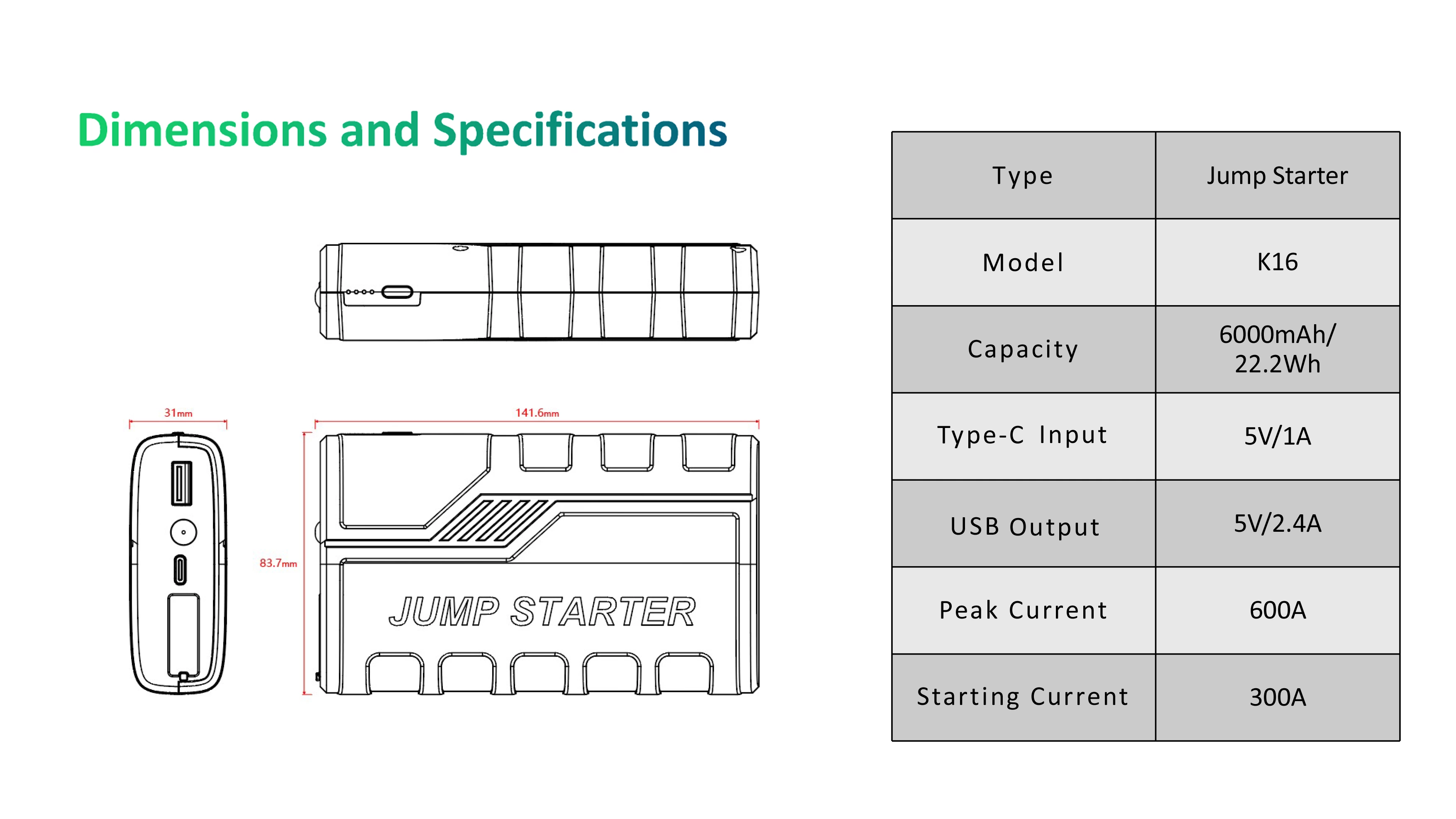 Car Jump Starter CJS-54