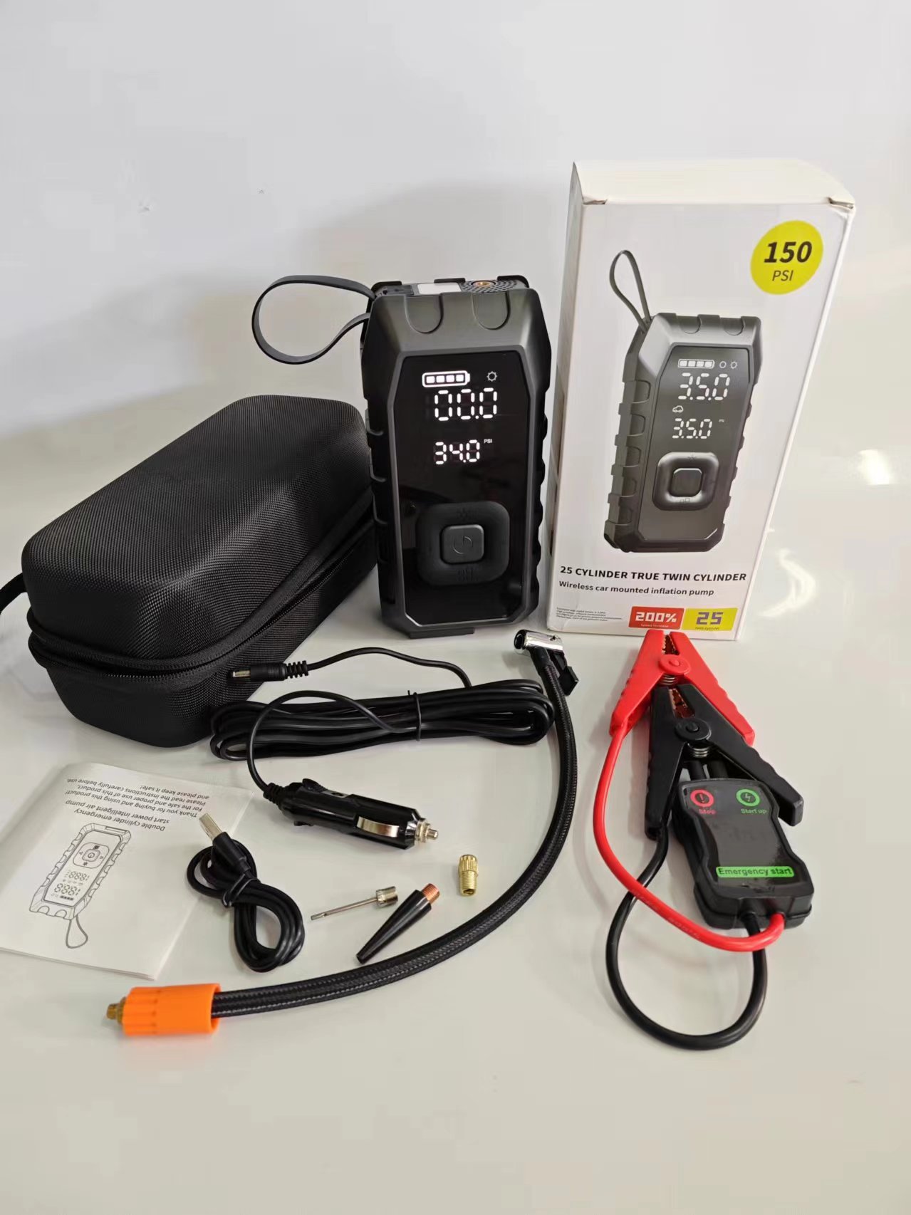 2025 Newest Car Jump Starter with Tire Inflator