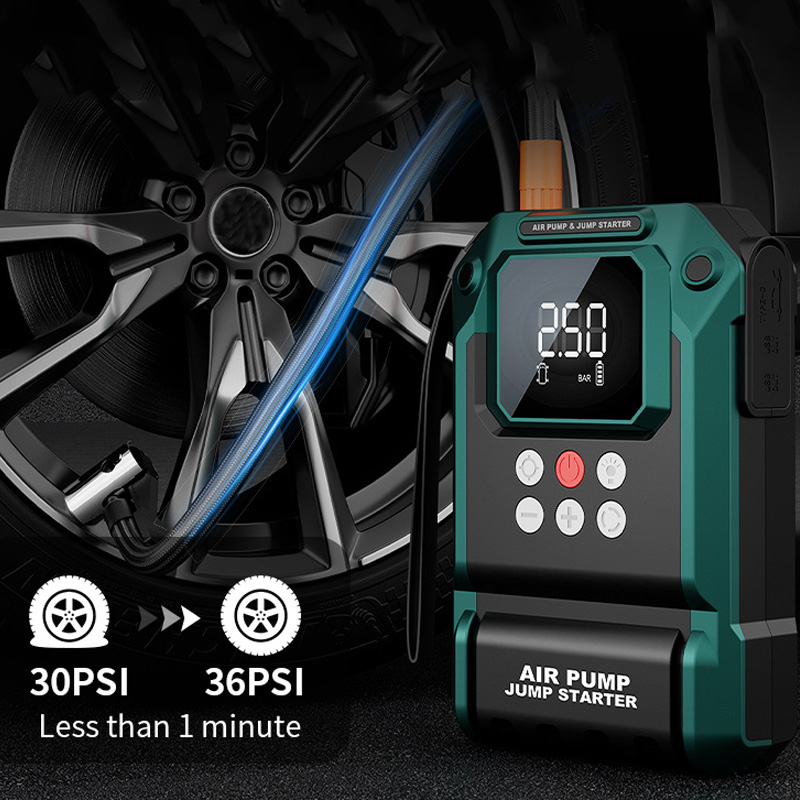 All in One Car Jump Starter with Air Compressor