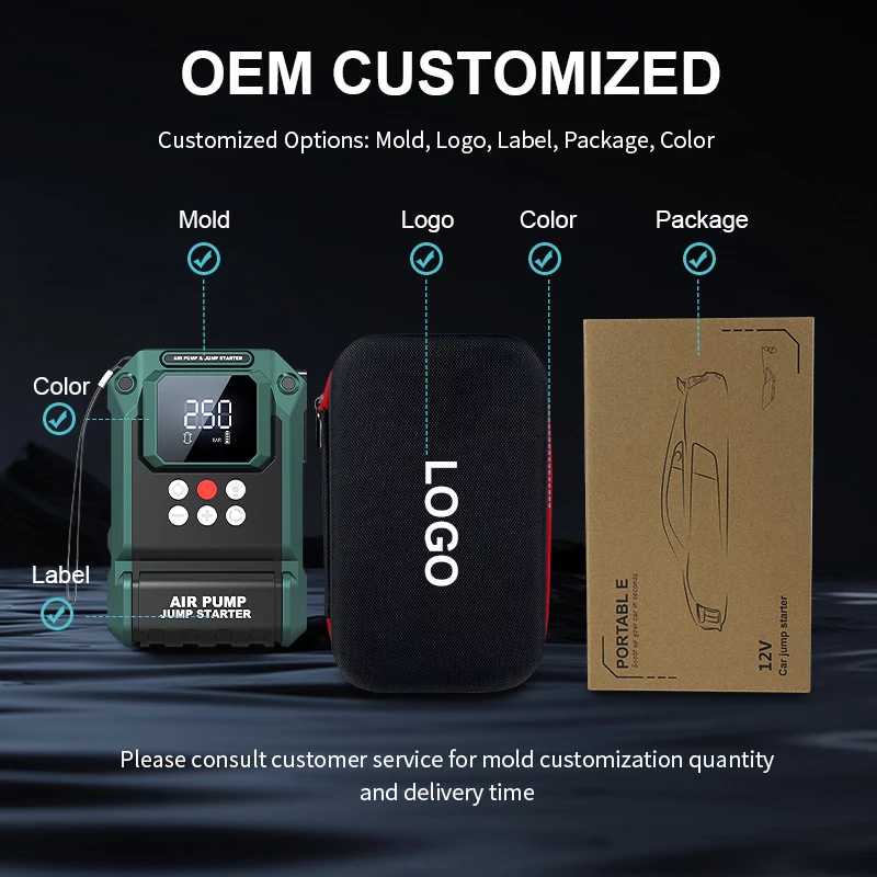 All in One Car Jump Starter with Air Compressor