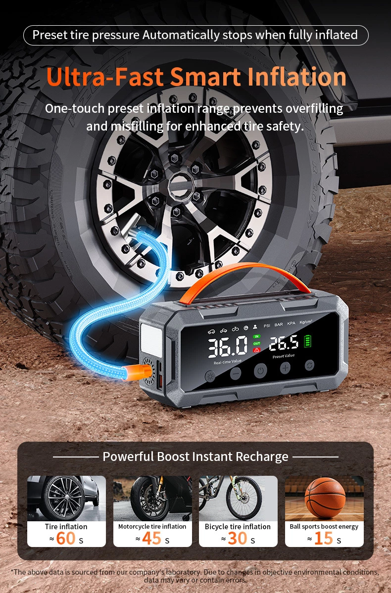 Tire Inflator Jump Box Car Battery Booster