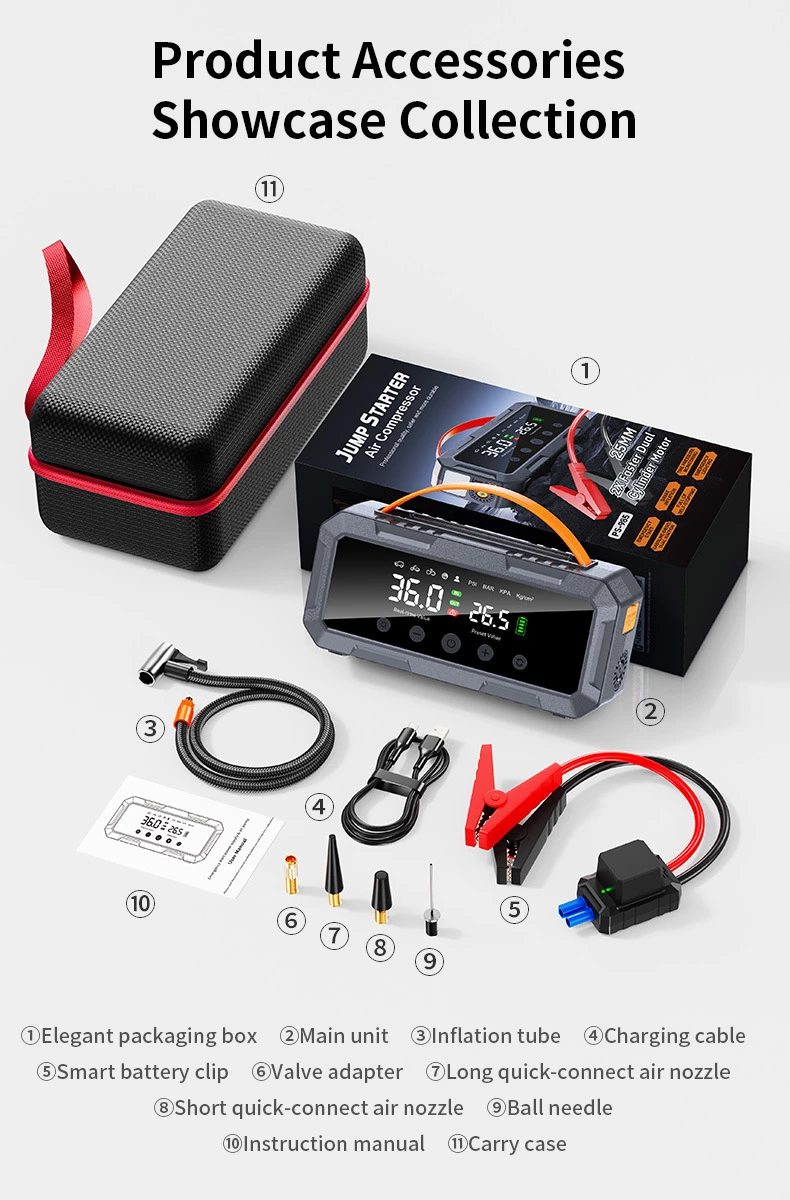 Tire Inflator Jump Box Car Battery Booster