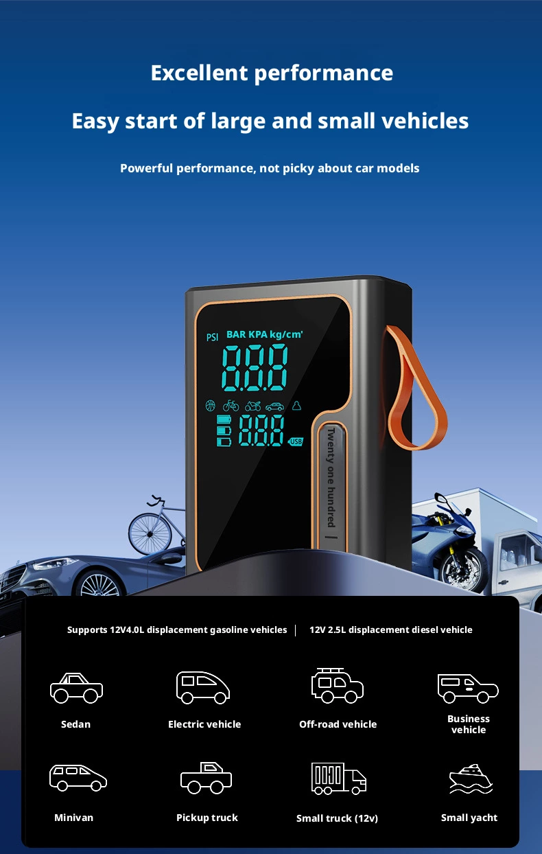 Car Jump Starter with Air Compressor