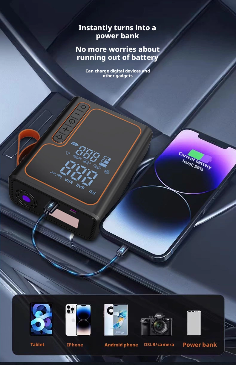 Car Jump Starter with Air Compressor