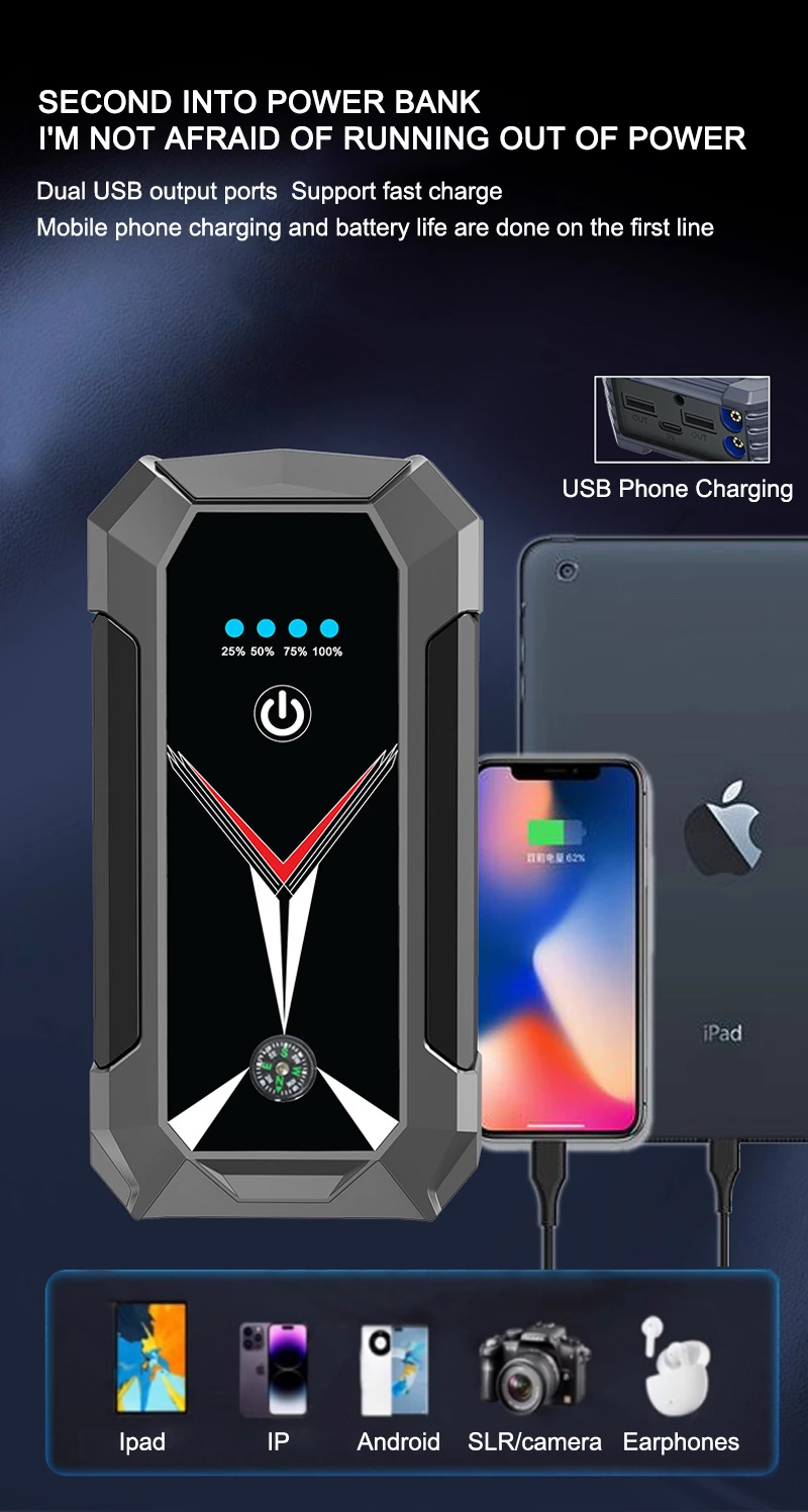 Car Jump Starter with Compass