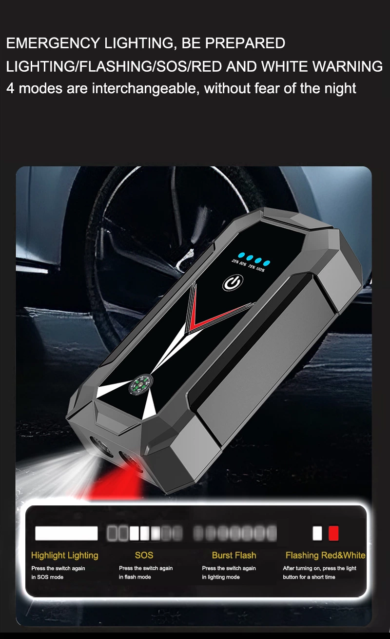Car Jump Starter with Compass