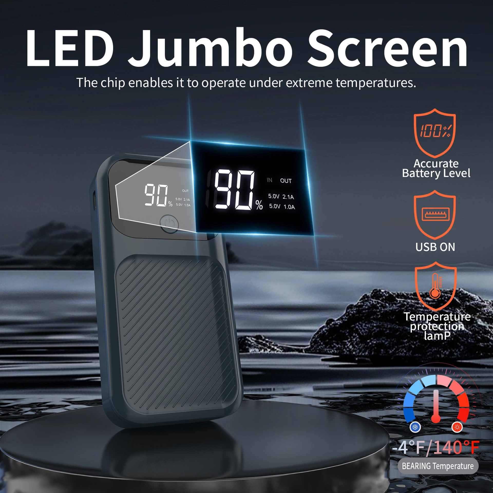 Car Jump Starter with LED Flashlight