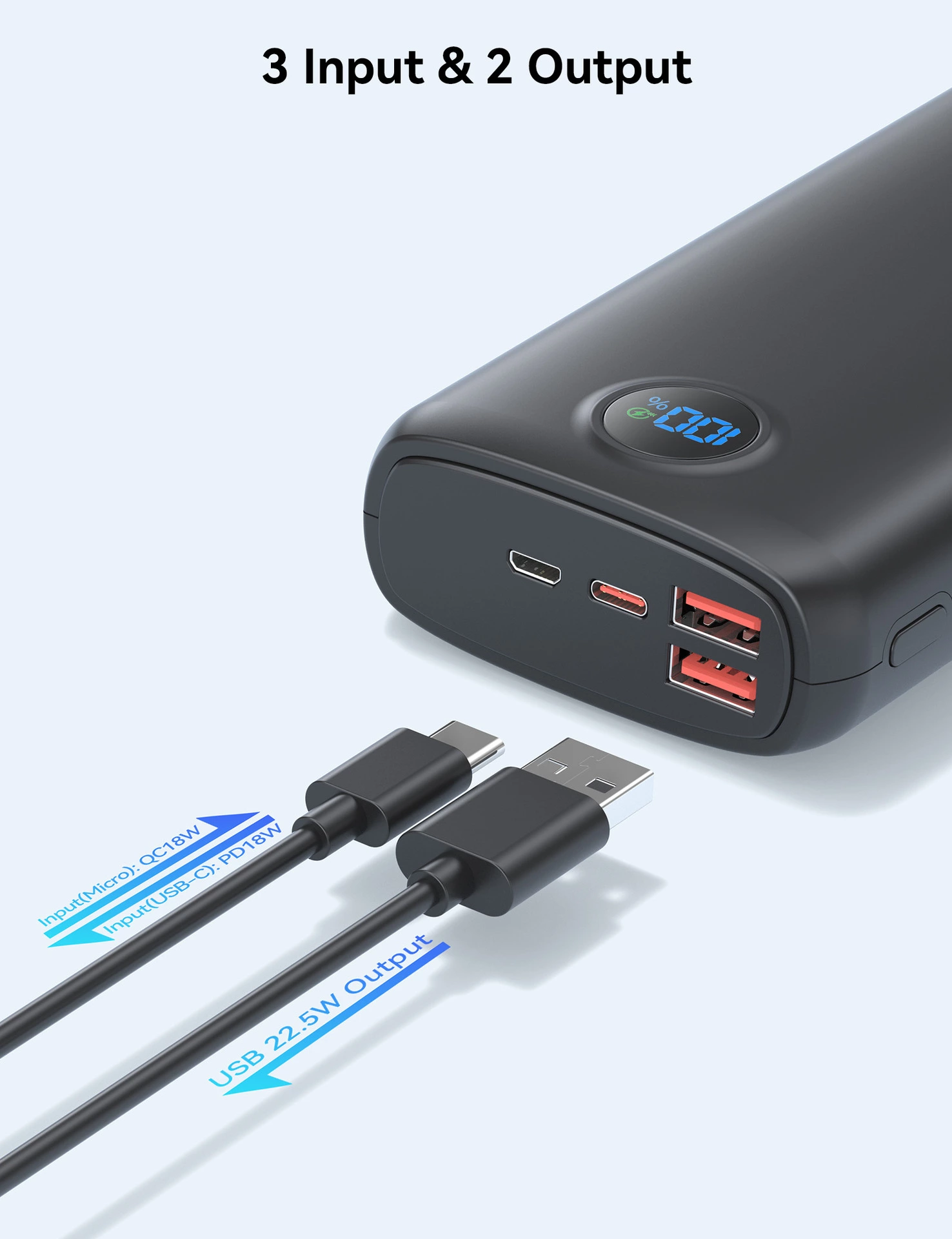 Power Bank with LED Flashlight