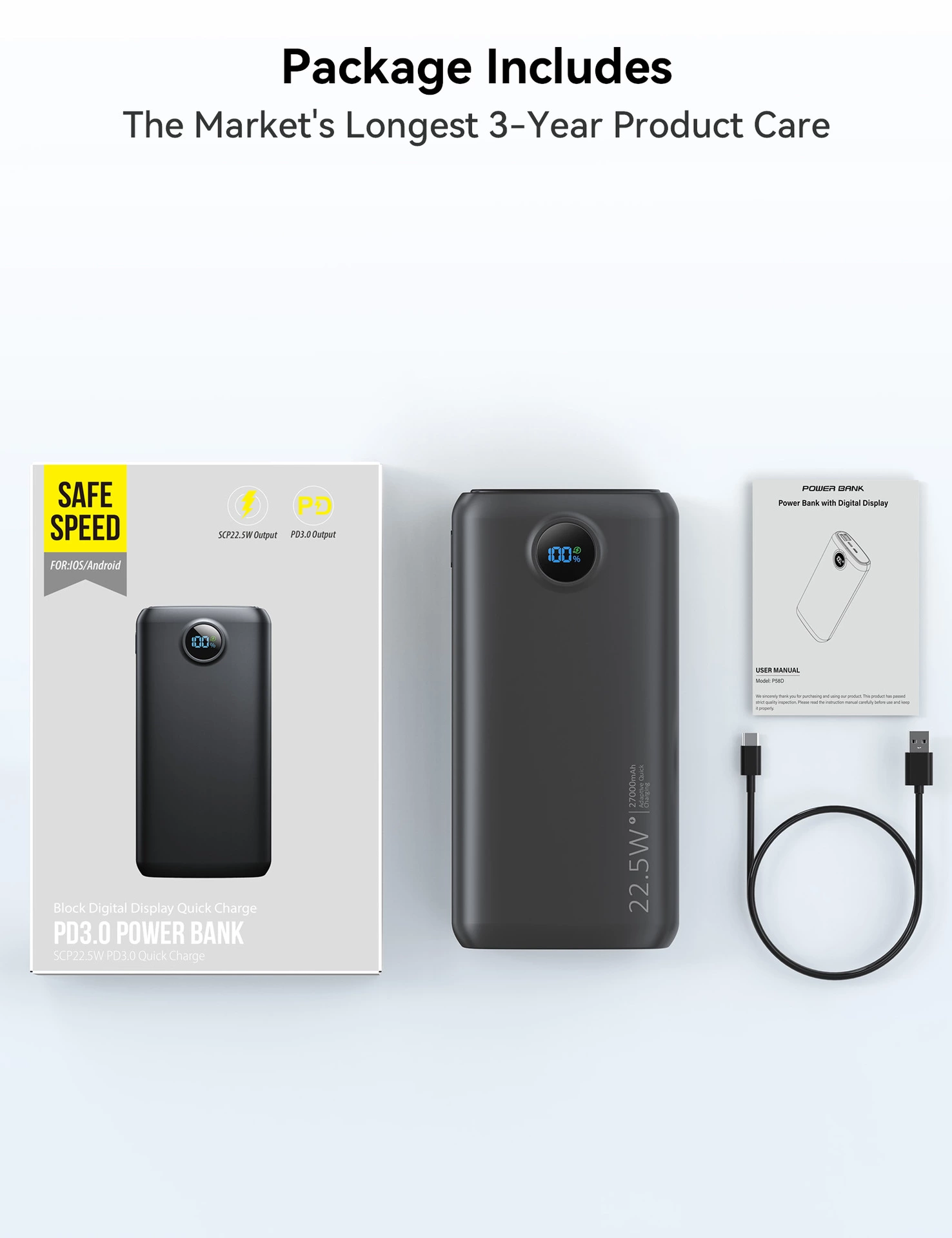 Power Bank with LED Flashlight