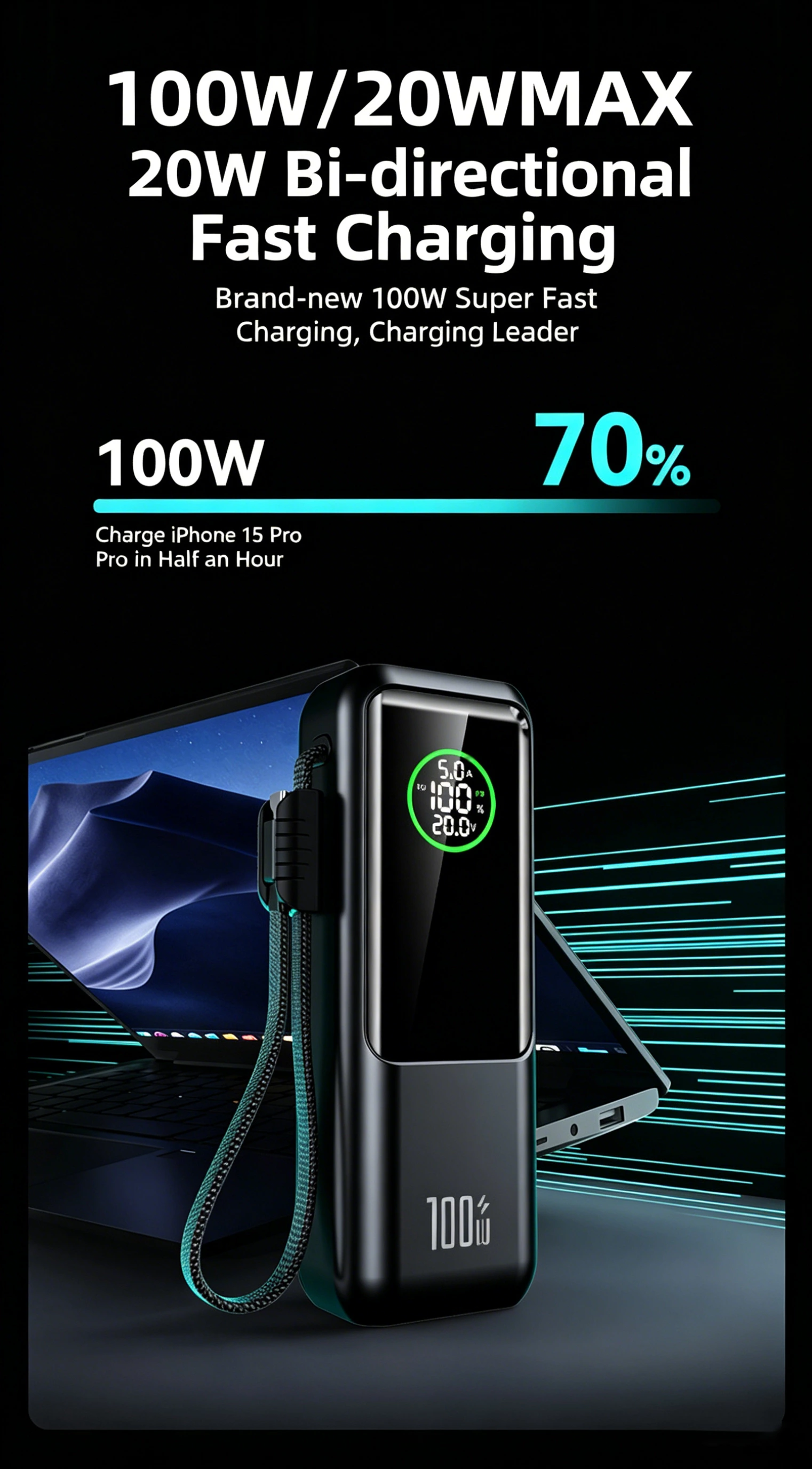 Power Bank 100W