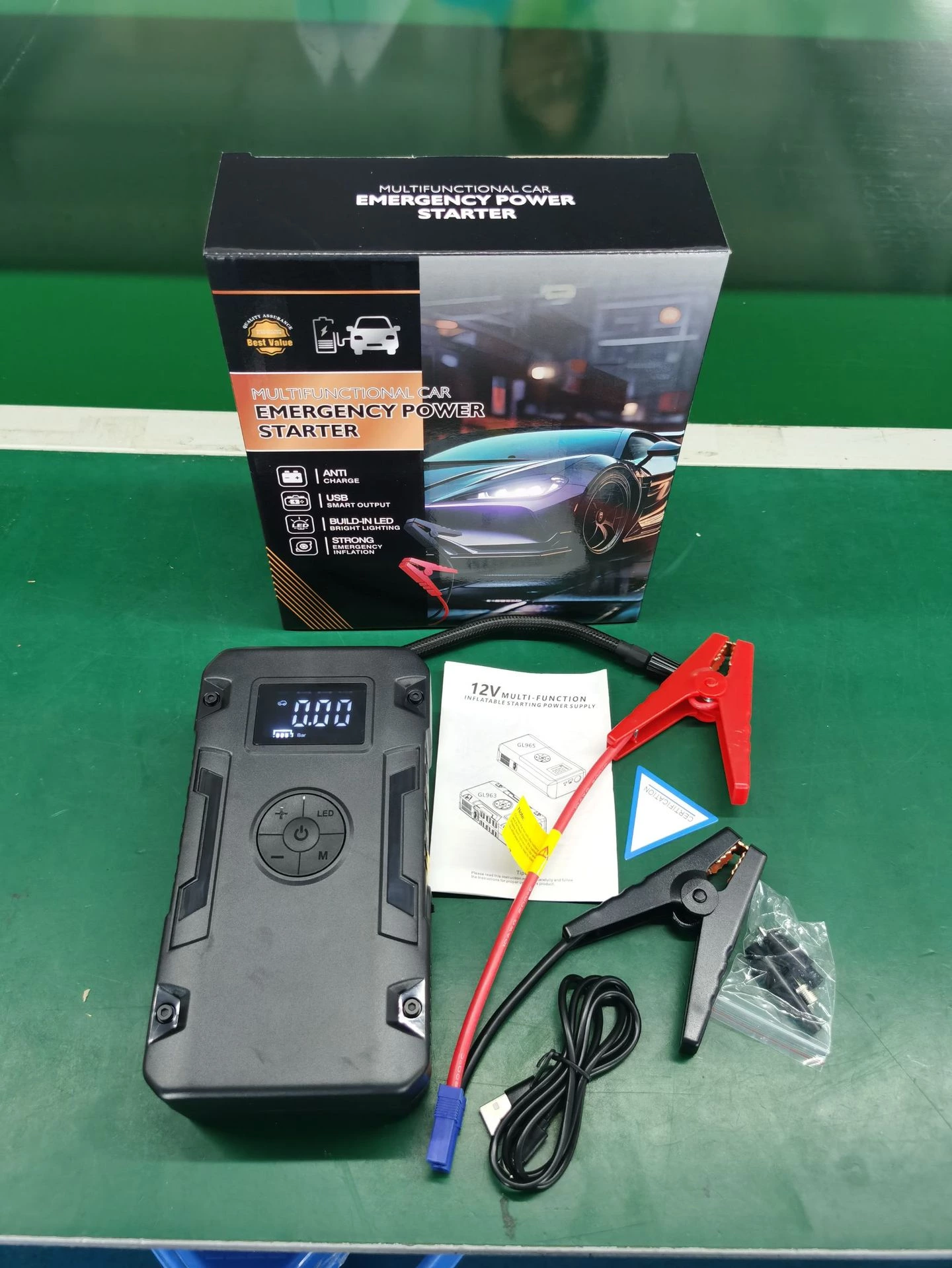 Car Jump Starter with Air Compressor