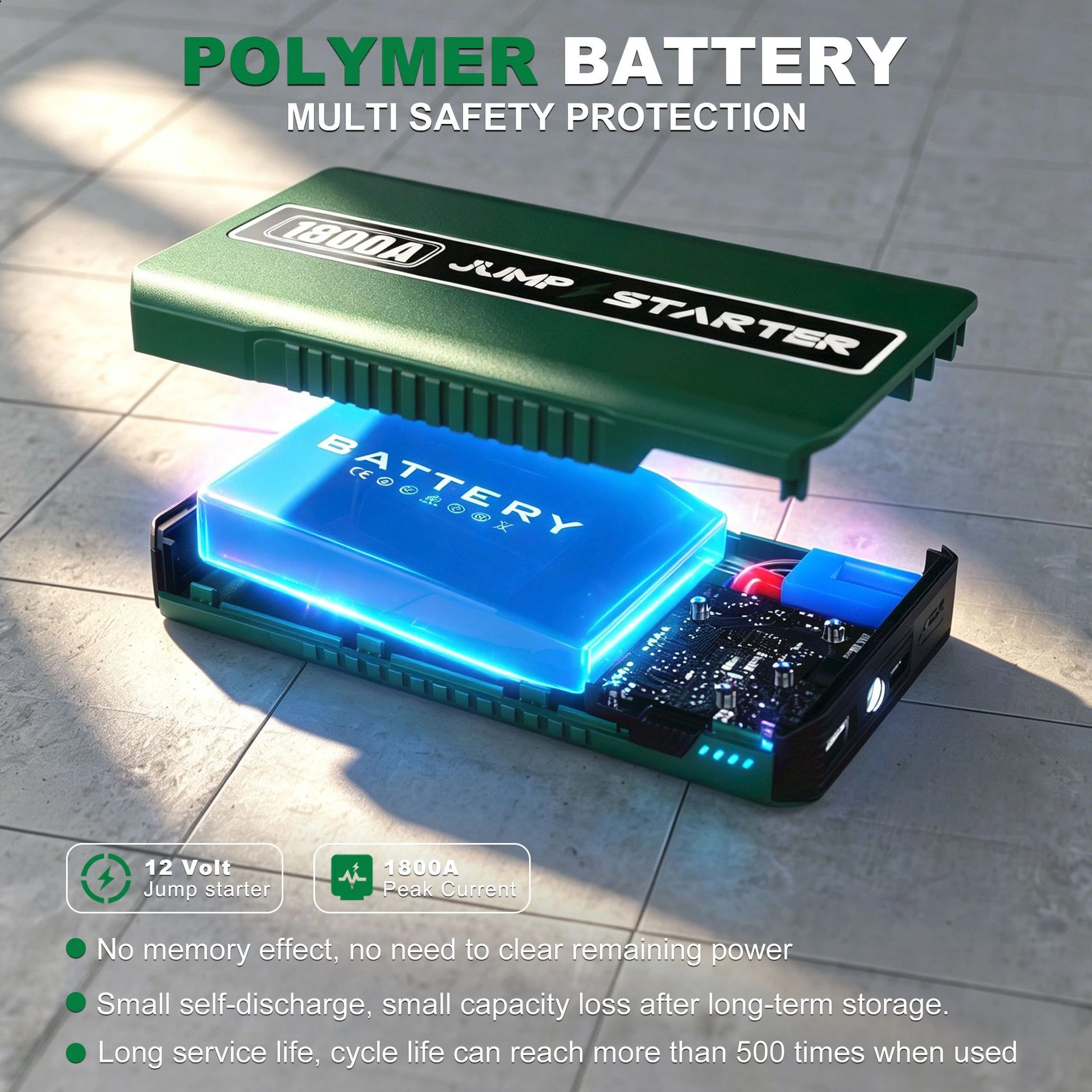 1800A Car Jump Starter Battery Booster