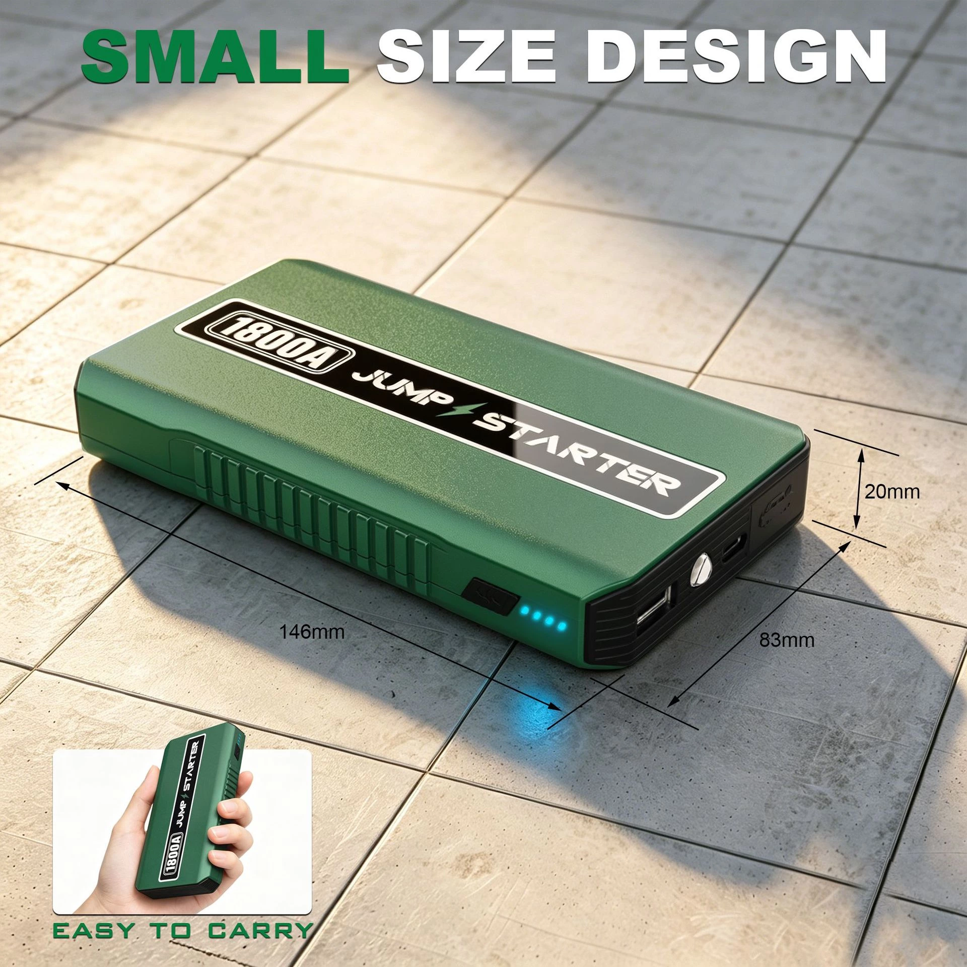 1800A Car Jump Starter Battery Booster
