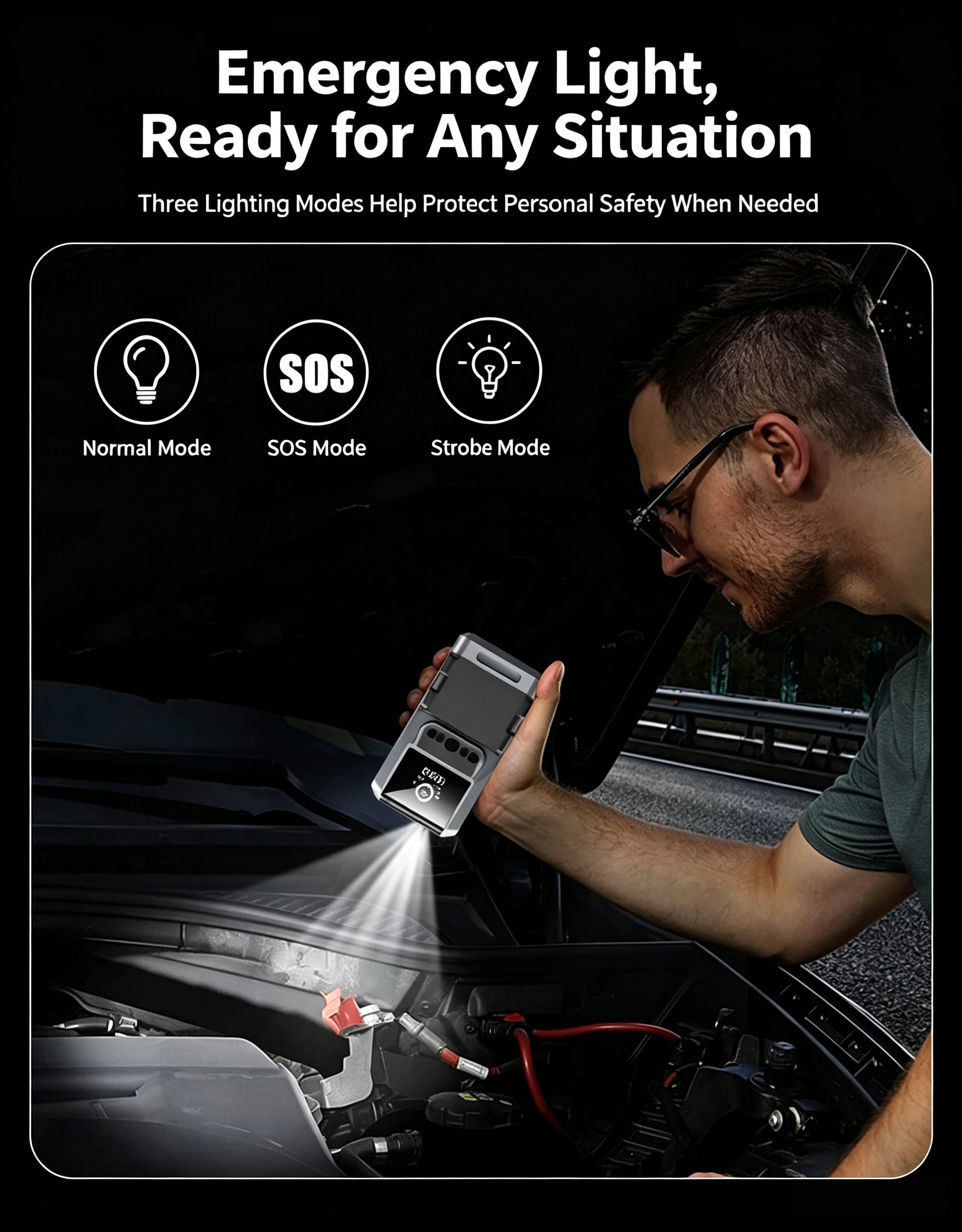 Air Pump Car Jump Starter Battery Booster