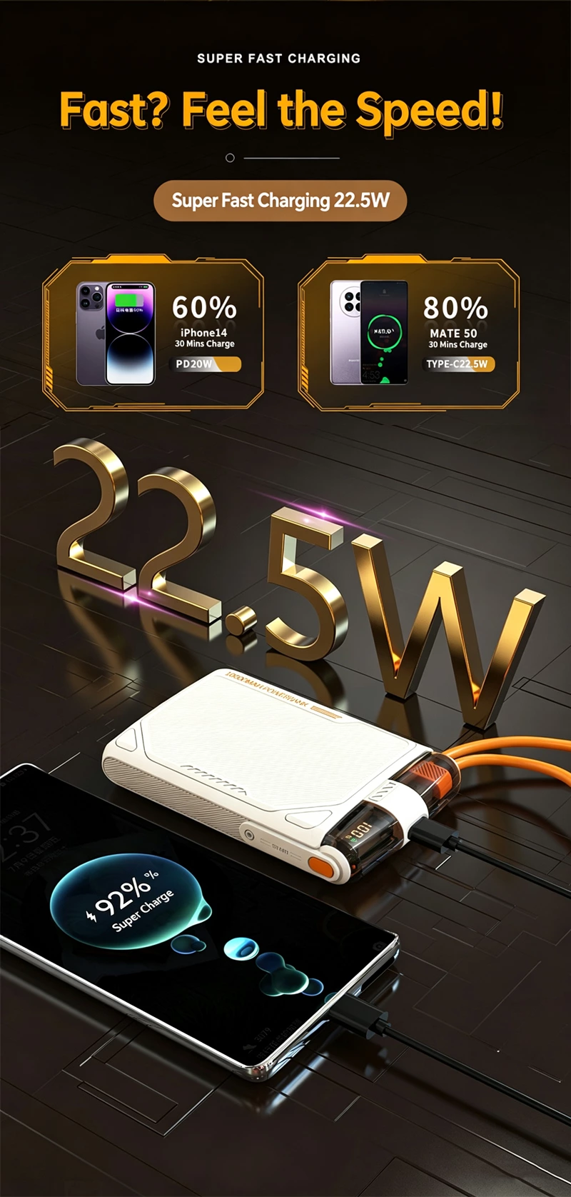 10000mAh Power Bank PD22.5w