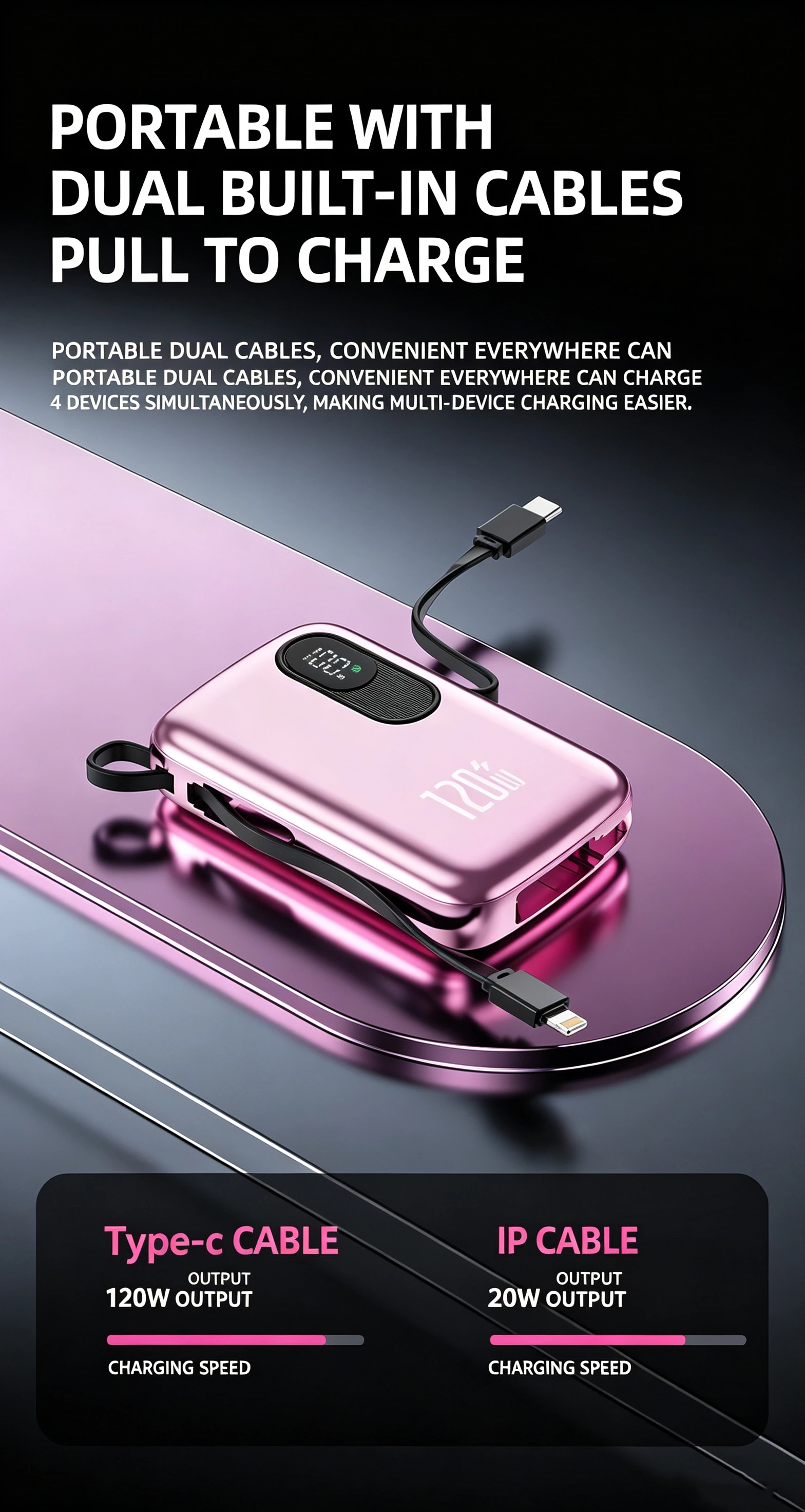 20000mah Power Bank 120W